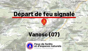 Incendie à Vanosc (07) : le feu est éteint