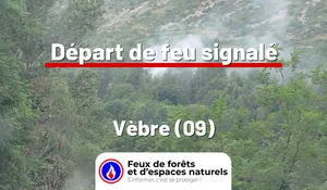 Incendie à Vèbre (09) : le feu est éteint