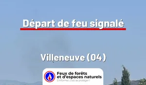 Incendie à Villeneuve (04) : le feu est éteint