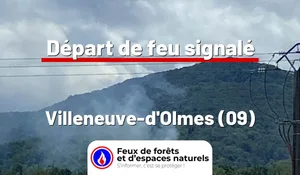 Incendie à Villeneuve-d'Olmes (09) : le feu est éteint