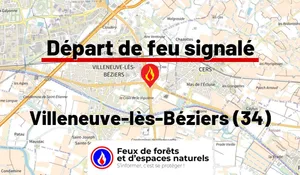 Incendie à Villeneuve-lès-Béziers (34) : le feu est éteint
