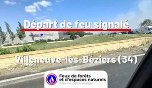 Incendie à Villeneuve-lès-Béziers (34) : le feu est éteint