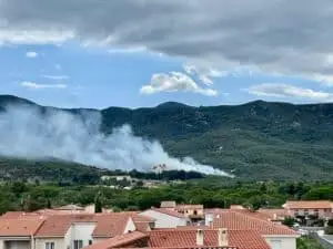 feu argeles sur mer chateau valmy