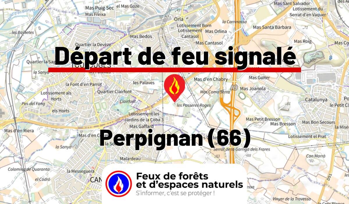 Un départ de feu est signalé à Perpignan (66)